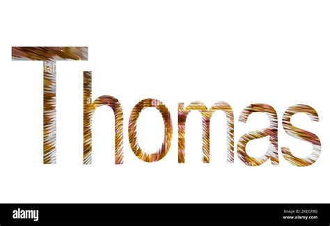 Name Thomas in english surrounded by white background Stock Photo - Alamy