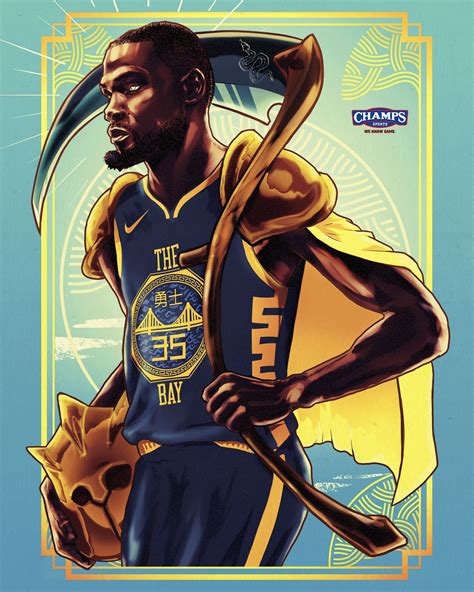 Slim Reaper Kevin Durant NBA Art | Nba basketball art, Mvp basketball ...