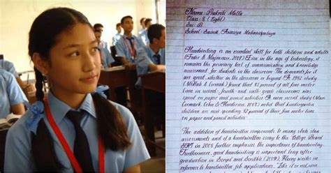 This Girl From Nepal Has The Best Handwriting In The World