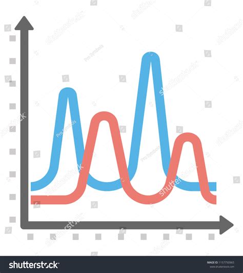 Curved Lines On Graph Paper Showing Stock Vector (Royalty Free) 1157750965 | Shutterstock