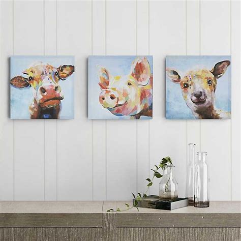 Farm Animals Canvas Art Prints, Set of 3 from Kirkland's | Animal wall canvas, Animal canvas art ...