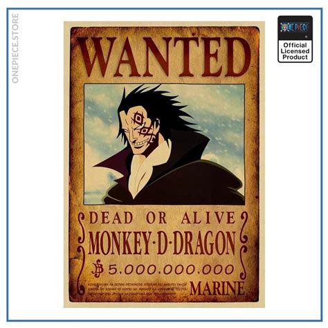 One Piece anime Wanted Poster - Dragon Bounty official merch | One Piece Store