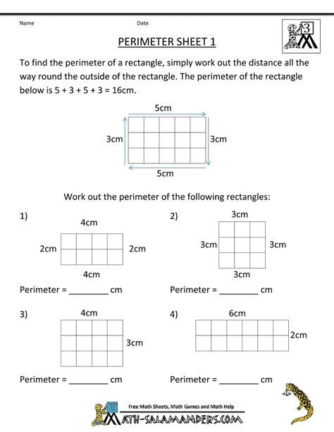 perimeter | 3rd grade math worksheets, Area worksheets, 3rd grade math