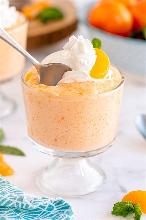 Whipped Jello: Mandarin Orange Mousse Dessert- Amanda's Cookin'