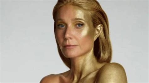 Gwyneth Paltrow celebrates 50th birthday with nude golden photoshoot