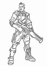 Axton From Borderlands  Coloring Pages sketch template