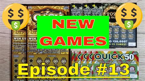 Episode 13 NEW FLORIDA LOTTERY SCRATCH OFF GAMES - $5 Cash Deluxe - $2 ...