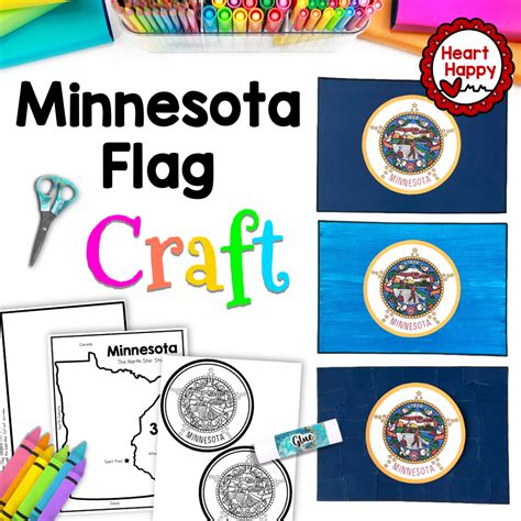 Minnesota State Flag Craft | Minnesota State Symbols | Made By Teachers