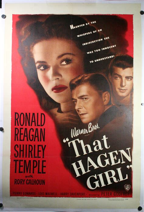 THAT HAGEN GIRL, Original Ronald Reagan Movie Poster - Original Vintage ...