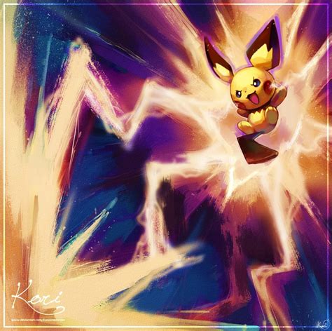 ポケモン「Pichu used Thunderbolt #pichu #pokemon #」|Kori Arredondoのイラスト