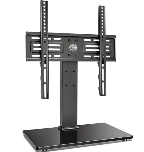 Buy FITUEYES Universal TV Stand for 27 to 55 Inch TVs, op Black TV Stand with 8mm Tempered Glass ...