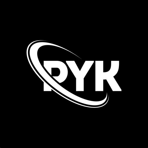 PYK logo. PYK letter. PYK letter logo design. Initials PYK logo linked with circle and uppercase ...