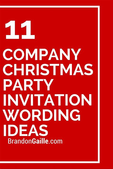 50 Company Christmas Party Invitation Wording Ideas | Christmas party invitation wording ...