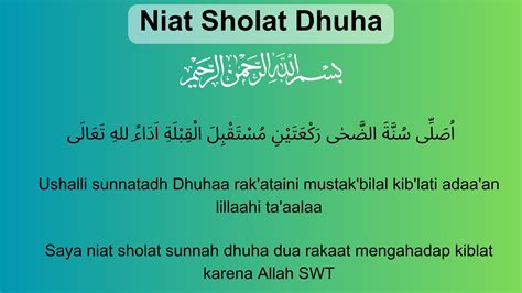 Niat Sholat Dhuha dan Cara Sholat Dhuha Serta Doa Dhuha