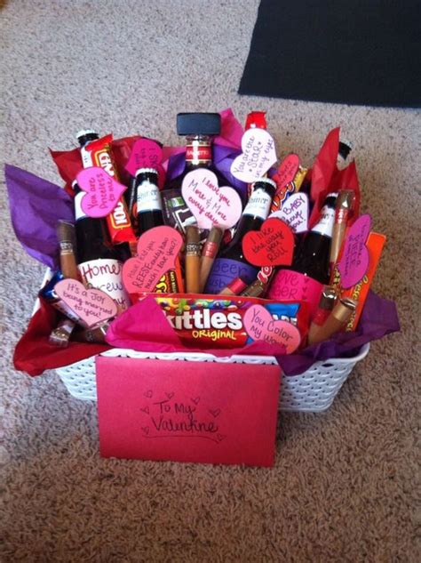 Valentines Gift Basket Ideas in 2021 | Valentine gift baskets ...