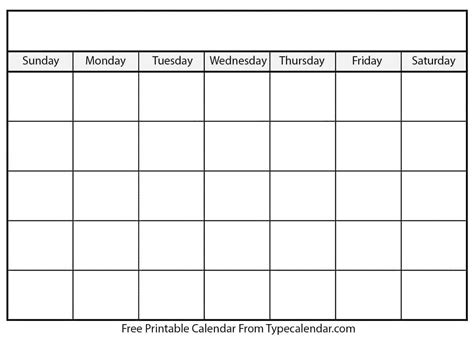 Blank Calendar: Printable Free Blank Calendar 2022 | Free calendar template, Printable blank ...