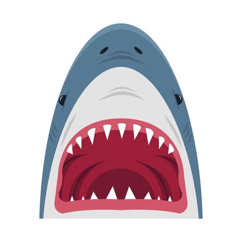 Open Mouth Shark Clipart Cartoon