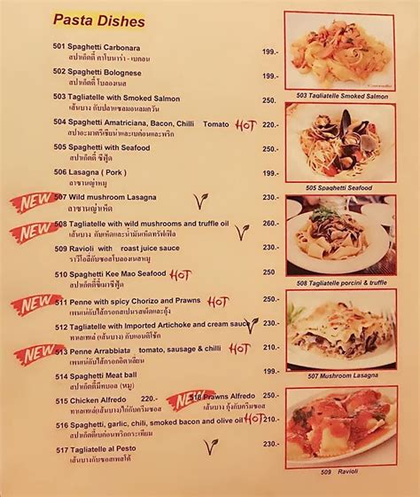 Menu at Mamma Mia By Grazie.it, Salaya