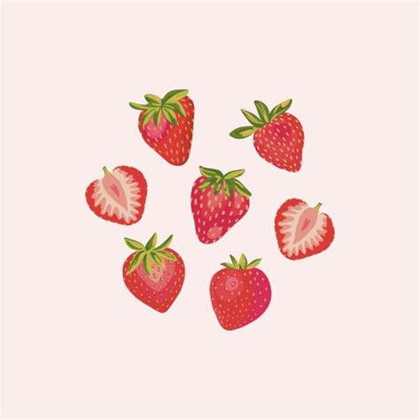 SUMMER STRAWBERRY ON PINK | Zoe Chapman Design | Strawberry drawing, Strawberry art, Strawberry