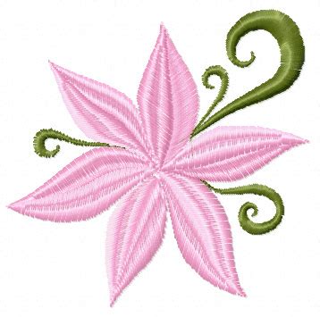 Small flower free machine embroidery design