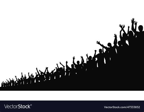 Cheering crowd at a concert Royalty Free Vector Image