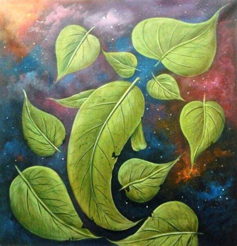 Face Leaf Ganesha - 30in X 30in,ART_PIJN46_3030,Acrylic Colors,Ganesh ...