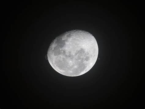 Moon through Telescope with Visible Craters and the Sea of Tranquility Stock Photo - Image of ...