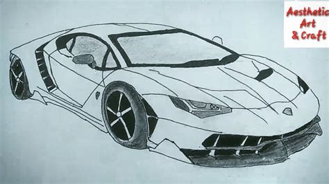 How to Draw LAMBORGHINI With Pencil for Beginners - YouTube