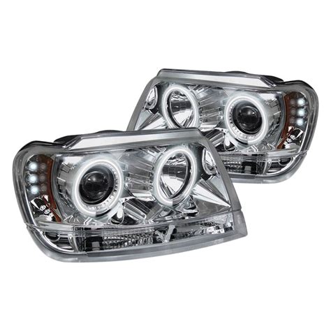 Spyder® - Jeep Grand Cherokee 2003 Chrome Halo Projector LED Headlights