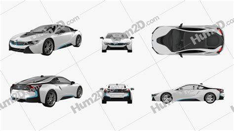 BMW i8 Blueprint in PNG - Download Vehicles Clip Art Images