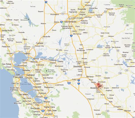 Modesto, California Map