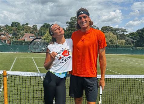 Love match at Wimbledon for power couple Stefanos Tsitsipas, Paula ...