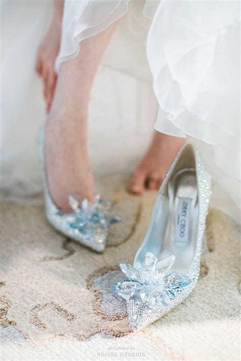 This incredible Cinderella Slipper-inspired wedding shoes from Jimmy ...