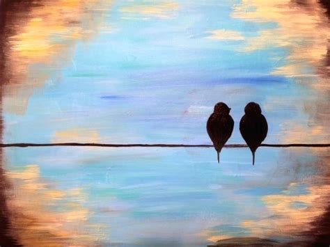 Birds On A Wire Painting at PaintingValley.com | Explore collection of Birds On A Wire Painting