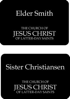 Lds Missionary Name Badge Clipart