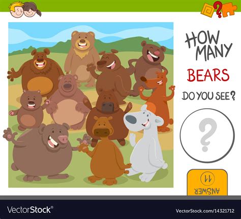 How many bears game Royalty Free Vector Image - VectorStock