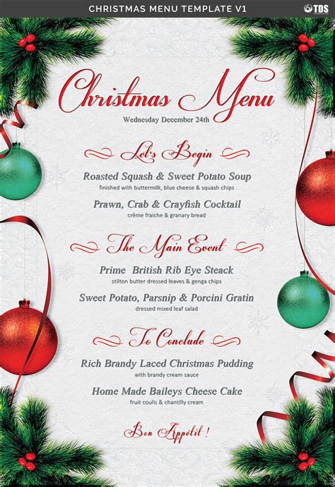 Christmas Menu Template V1 :: Behance