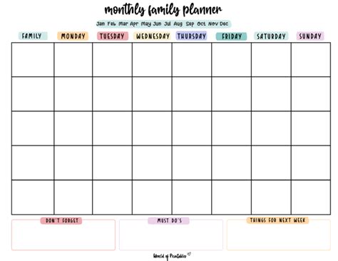 Family Planner - World of Printables