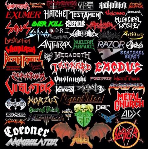 hemisferio Entrada Vacilar logos de bandas de thrash metal volverse ...