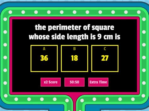 perimeter - Gameshow quiz