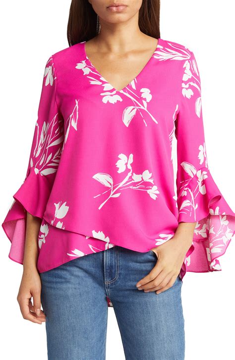 shop for things you love we ship worldwide Free shipping service Chiffon Flutter-Sleeve Blouse ...