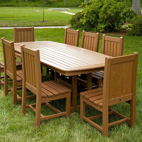 POLYWOOD Nautical 44 x 96 in Dining Table | Polywood outdoor furniture, Outdoor dining set, Side ...