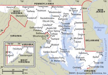 Maryland Cities Map