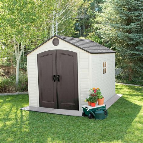 Lifetime 6405 8-by-10-Foot Outdoor Storage Shed with Window, Skylights ...