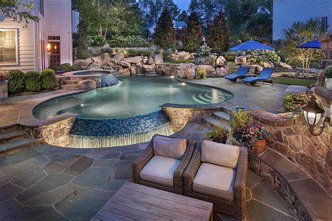 The Breath of Pool with Waterfall | Backyard Design Ideas