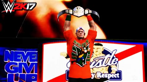 WWE 2K17 - John Cena New Championship Entrance + Orange Attire - YouTube