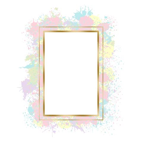 Colorful Splash Rectangle Frame, Color Splash, Ink Splash, Splash PNG Transparent Clipart Image ...