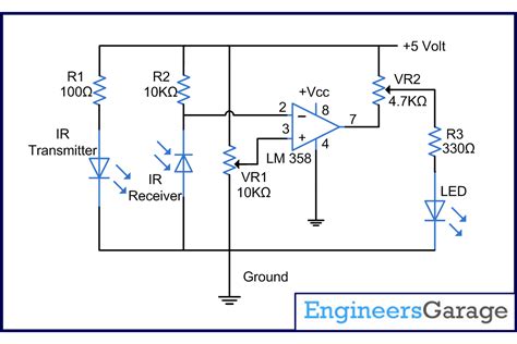 Infrared (IR) sensor using LM358