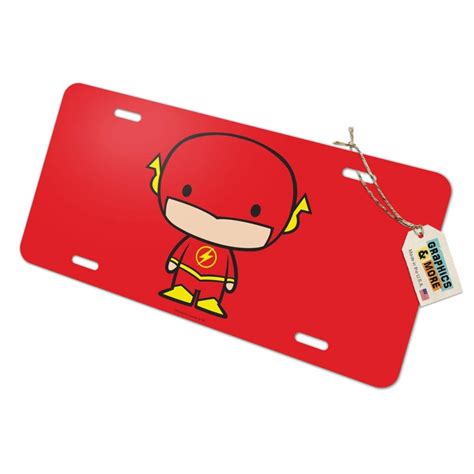 Graphics and More The Flash Cute Chibi Character Novelty Metal Vanity Tag License Plate License ...