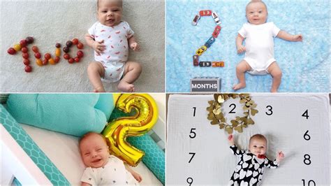 2nd month baby Photo Shoot Ideas at Home || 2nd month - Monthly Baby Photoshoot Ideas at home ...